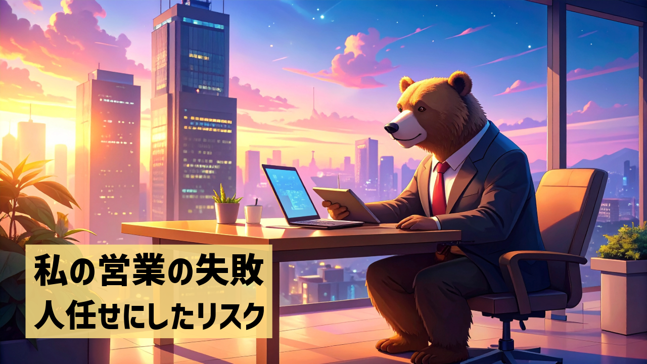 私の営業の失敗　人任せにしたリスク